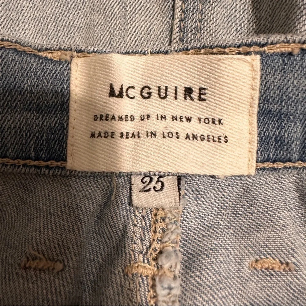 Anthro McGuire Frayed Denim Mini Skirt Size 25 NWT
